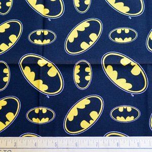 1 yard Batman logo cotton quilting fabric